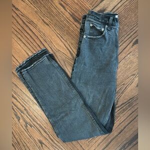 Abercrombie & Fitch Ankle Straight Ultra High Rise Black Wash Jeans